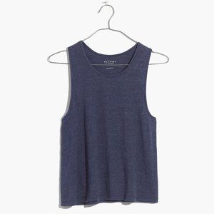Madewell Mile(s) Racerback Tank Top in Moonless Night Dark Blue/Navy